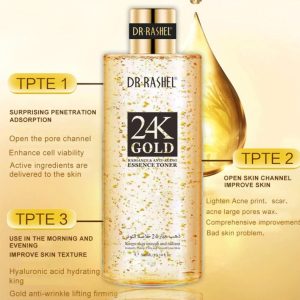 DR.RASHEL 24K Gold Radiance & Anti-Aging Essence Toner - 300 ml