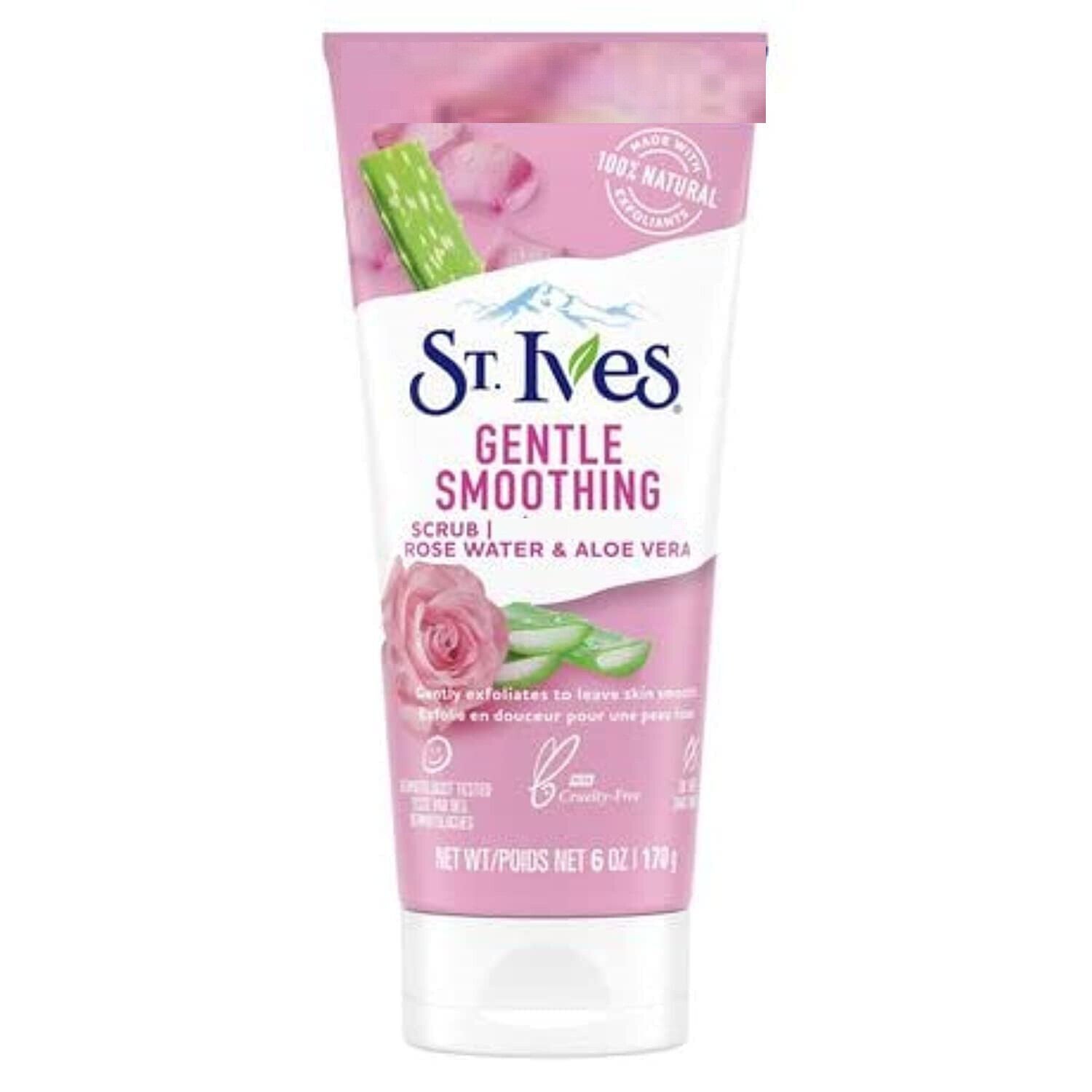 St. Ives Gentle Smoothing Rose Water and Aloe Vera Face Scrub 1 St. Ives Gentle Smoothing Rose Water and Aloe Vera Face Scrub