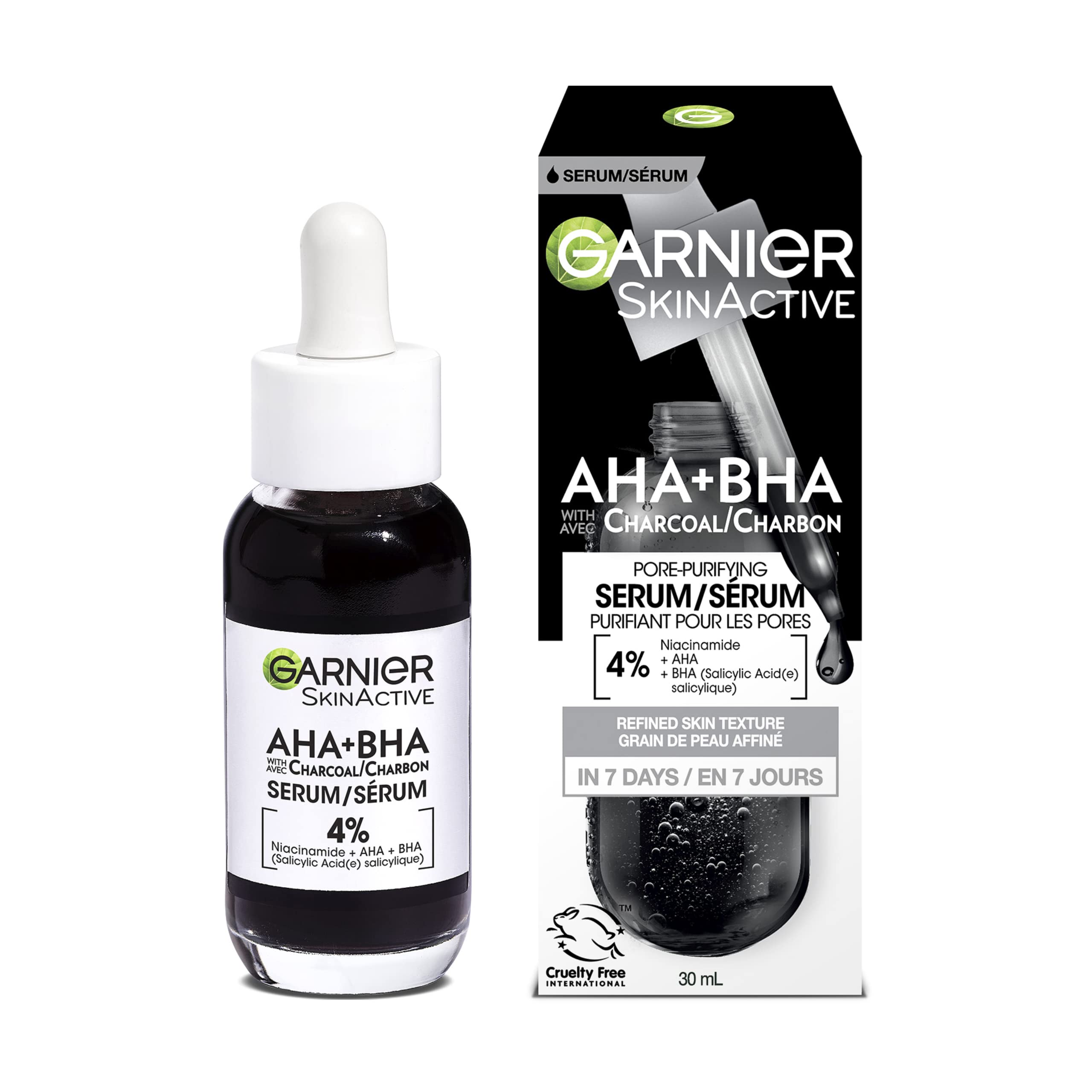 Garnier Pure Active AHA + BHA Charcoal Anti-Blemish Serum 30ml 1 Garnier Pure Active AHA + BHA Charcoal Anti-Blemish Serum 30ml