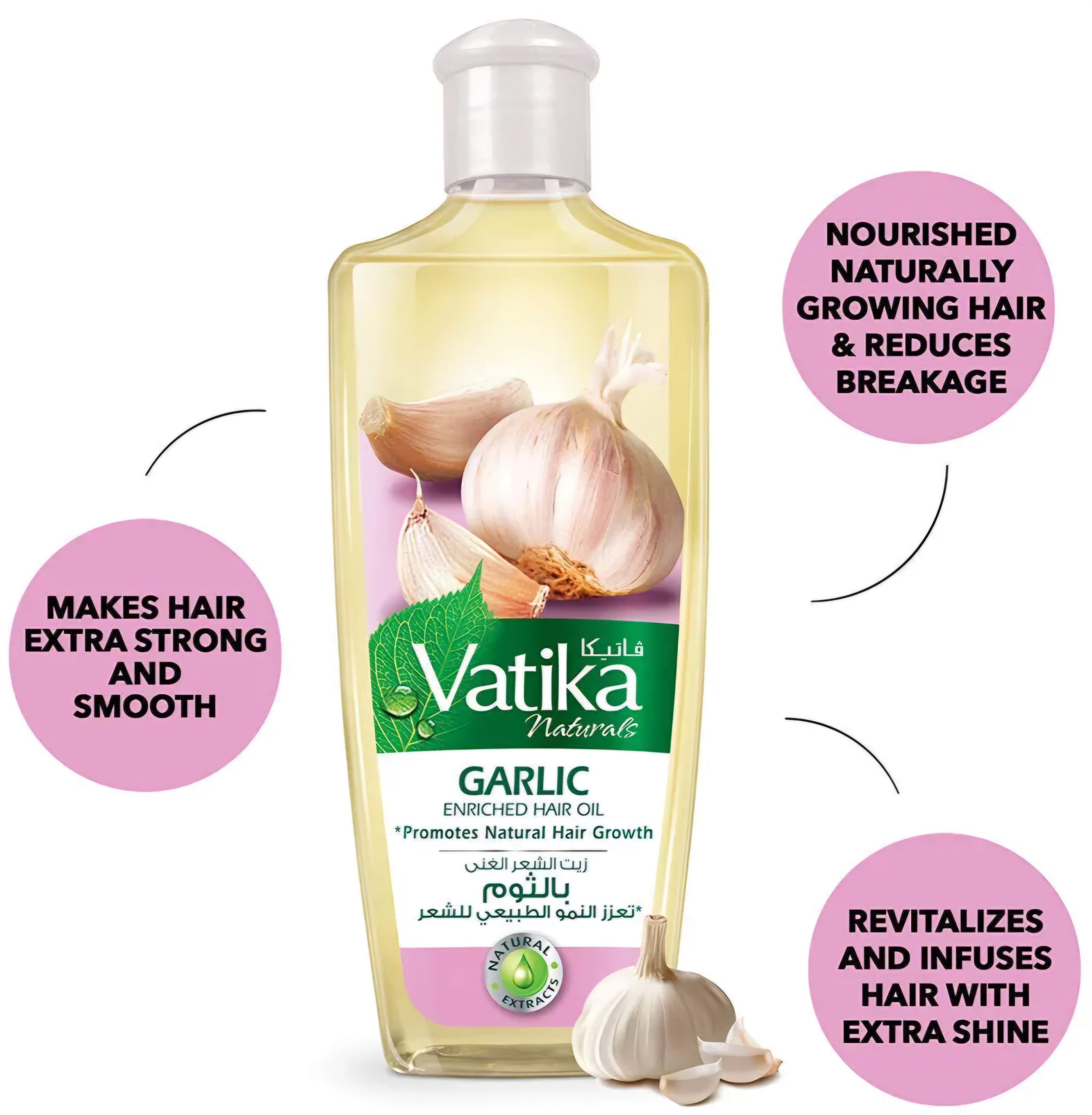 Vatika Garlic Enriched Hair Growth Hair Oil 200ml 1 Vatika Garlic Enriched Hair Growth Hair Oil 200ml