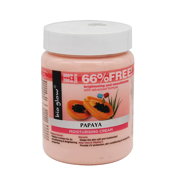 Bio Glow Papaya Moisturising Cream 500ml 1 Bio Glow Papaya Moisturising Cream 500ml