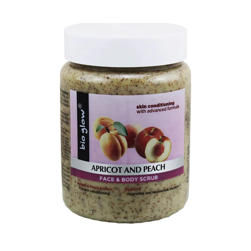 Bioglow Apricot & Peach Face & Body Scrub 500ml 1 Bioglow Apricot & Peach Face & Body Scrub 500ml