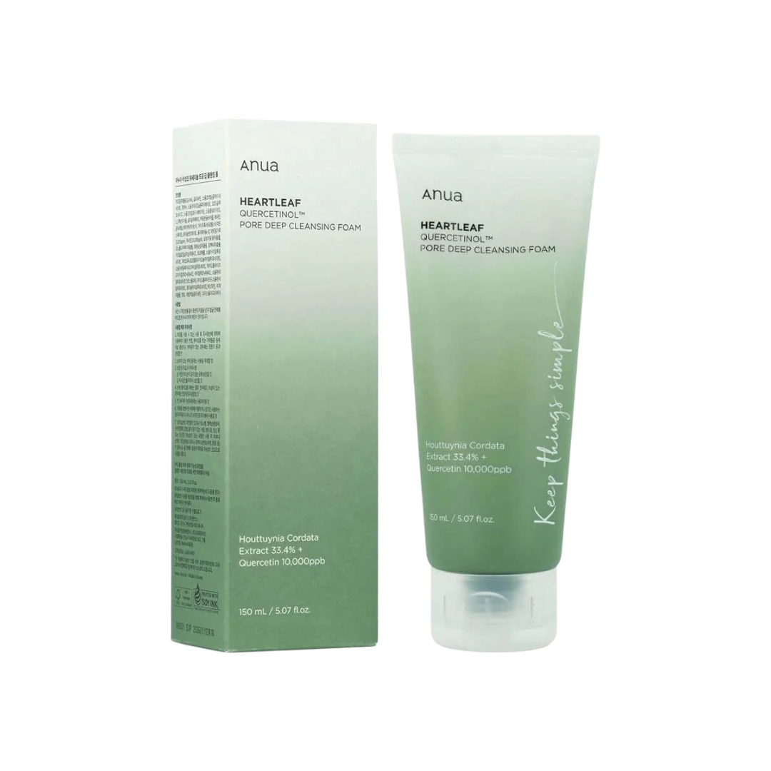 Anua Heartleaf Quercetinol Pore Deep Cleansing Foam 150ml 1 Anua Heartleaf Quercetinol Pore Deep Cleansing Foam 150ml