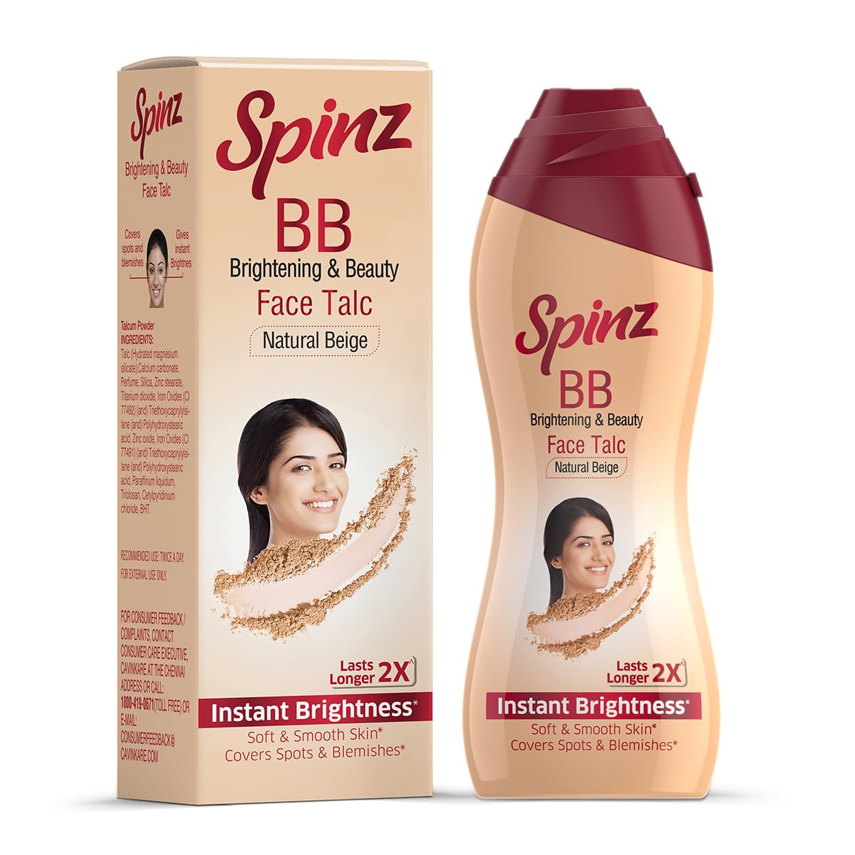 Spinz BB Talc - Instant Glow, Cover Spots & Blemishes - 35g 1 Spinz BB Talc - Instant Glow, Cover Spots & Blemishes - 35g