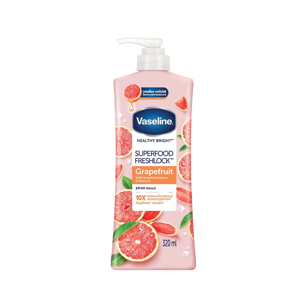 Vaseline Healthy Bright Superfood Freshlock Grapefruit Body Lotion 320ml 1 Vaseline Healthy Bright Superfood Freshlock Grapefruit Body Lotion 320ml
