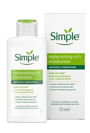 Simple Replenishing Rich Moisturiser 125ml 1 Simple Replenishing Rich Moisturiser 125ml