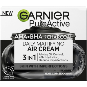 Garnier Pure Active AHA + BHA Charcoal Daily Mattifying Air Cream (50ml)