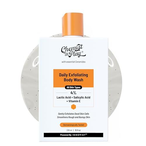 Chemist At Play Exfoliating Body Wash with 4% Lactic Acid & Salicylic Acid, Prevents Body Acne 236ml