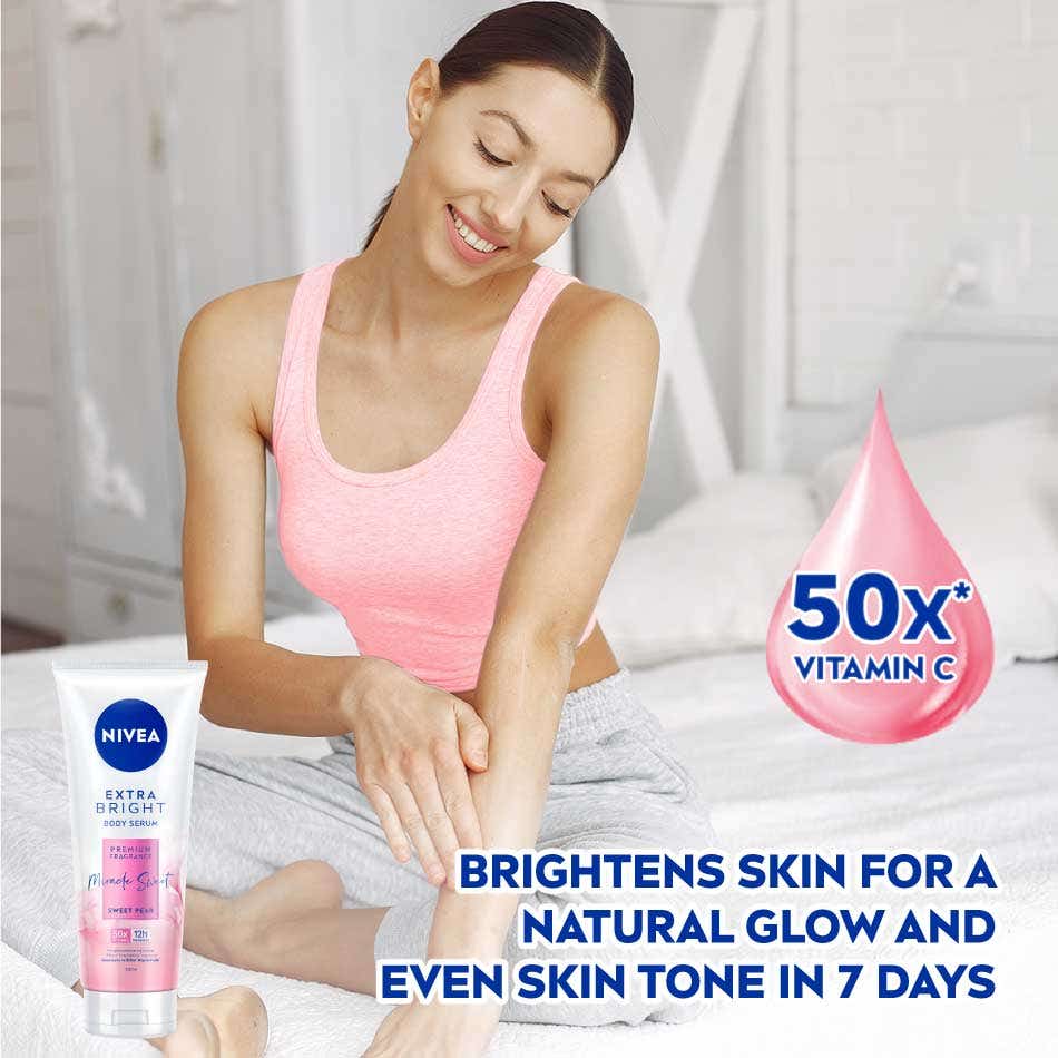 Nivea Extra Bright Body Serum Miracle Sweet Sweet Pear 320 ml 3 Nivea Extra Bright Body Serum Miracle Sweet Sweet Pear 320 ml - Image 3