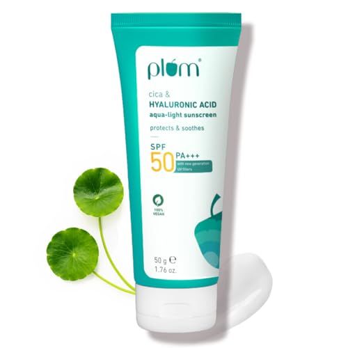Plum Cica & Hyaluronic Acid Aqua-Light Sunscreen SPF 50 PA+++ – 50g