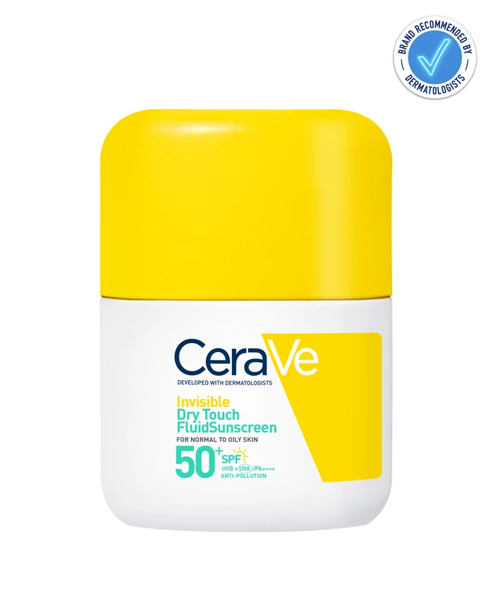 Cerave Invisible Dry Touch Fluid Sunscreen SPF50+ ( Normal to Oily) 50 ml